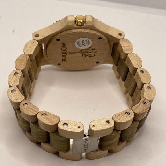 Woodme Qc01-10 Women's Brown Wood Band Analog Dial Quartz Genuine Watch Cv68 - Picture 8 of 9